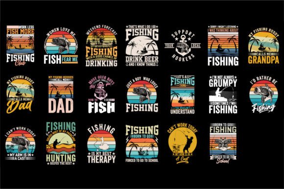 Download Best Fishing Tshirt Bundle - Tshirt Collection