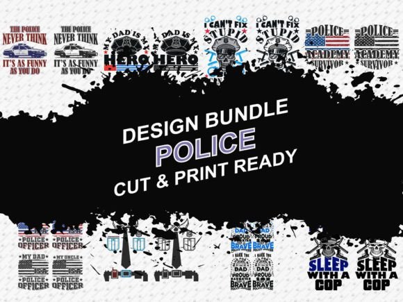 Download Police 12 SVG PNG Graphics Tshirt Bundle - Tshirt Collection