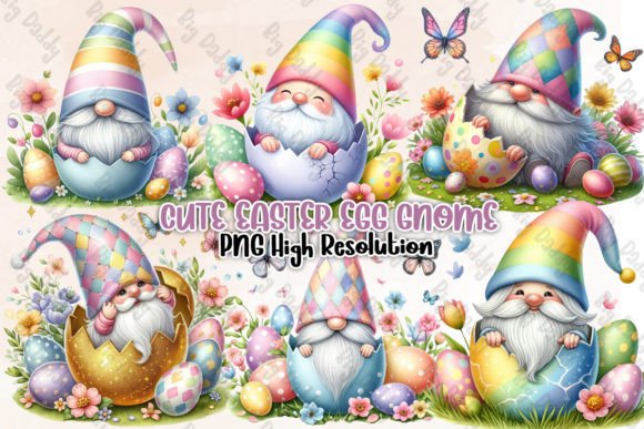 Download Cute Easter Egg Gnome Clipart PNG - Easter egg gnome Collection