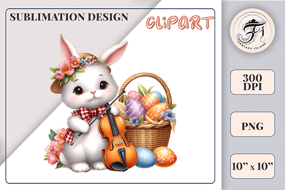 Download Cute Bunny and Easter Basket Clipart PNG - Basket Collection