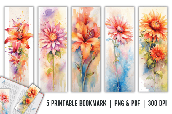 Download Flowers Bookmark Printable Sublimation - Printable sublimation Collection