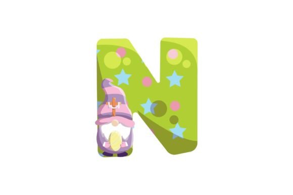 Download Easter Egg Gnome Alphabet N Illustration - Easter egg gnome Collection