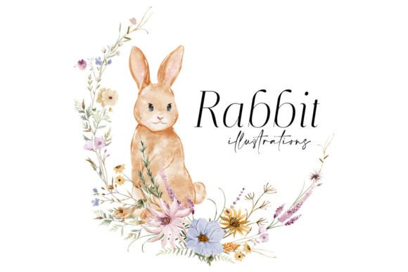 Download Watercolor Rabbit Illustrations - Watercolor rabbit illustrations Collection