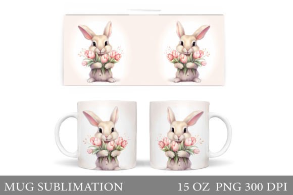 Download Cute Bunny Mug. Bunny Spring Mug Design - Mug design Collection
