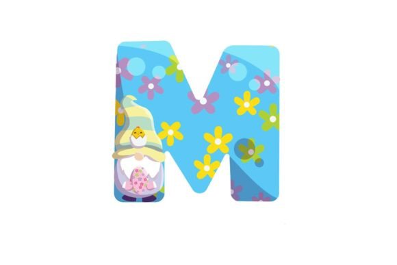 Download Easter Egg Gnome Alphabet M Illustration - Easter egg gnome Collection