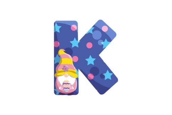 Download Easter Egg Gnome Alphabet K Illustration - Easter egg gnome Collection