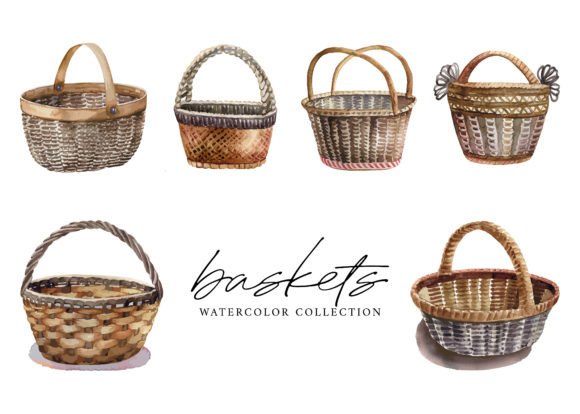 Download Watercolor Basket Sublimation Set - Premium Resources