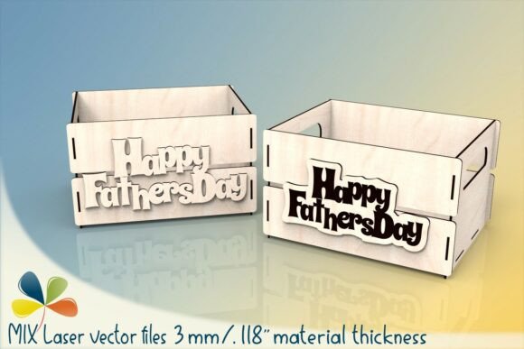 Download Fathers Day Basket Laser Cut Box SVG 3mm - Premium Resources