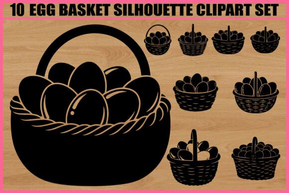 Download Egg Basket Silhouette - Basket Collection