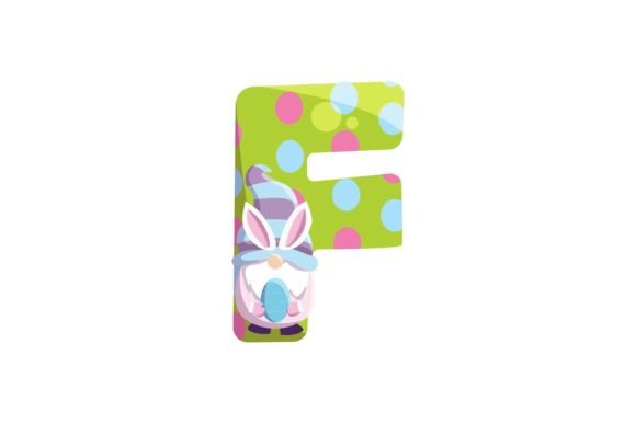 Download Easter Egg Gnome Alphabet F Illustration - Easter egg gnome Collection