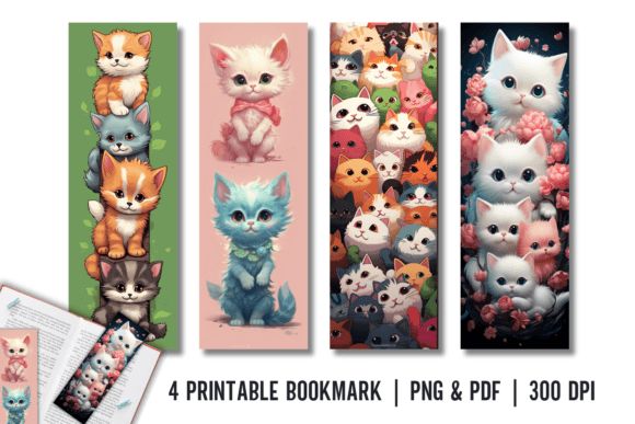 Download Cat Cute Bookmark Printable Sublimation - Printable sublimation Collection