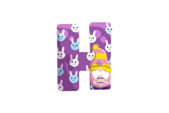 Download Easter Egg Gnome Alphabet H Illustration - Easter egg gnome Collection