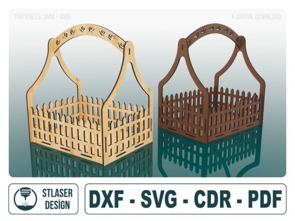 Download Laser Cut Decorative Basket Svg Files - Premium Resources