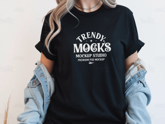 Download Comfort Colors C1717 Black Tshirt Mockup - Tshirt Collection
